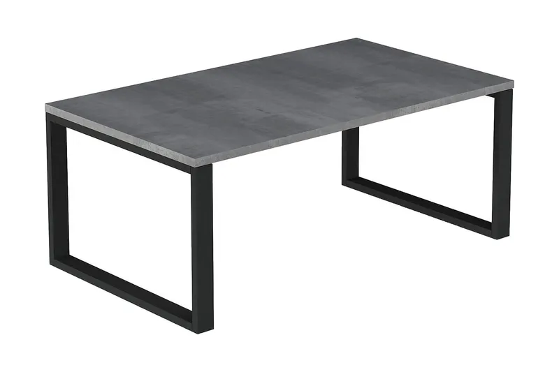 Connel Soffbord 90 cm - Betonggrå/Svart — Betonggrå/Svart