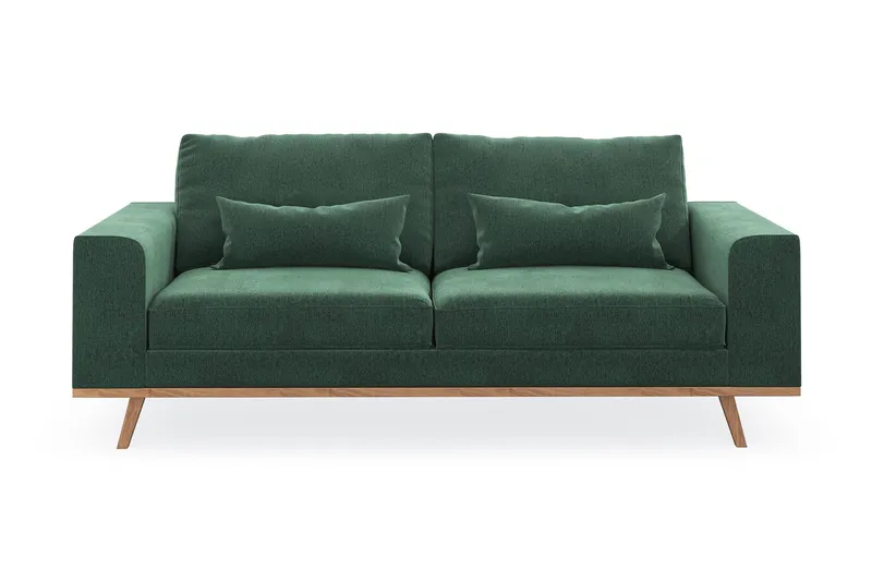 Copenhagen 2-sits Sammetssoffa - Mörkgrön (Art.nr 1481504) — Scandinavian Choice