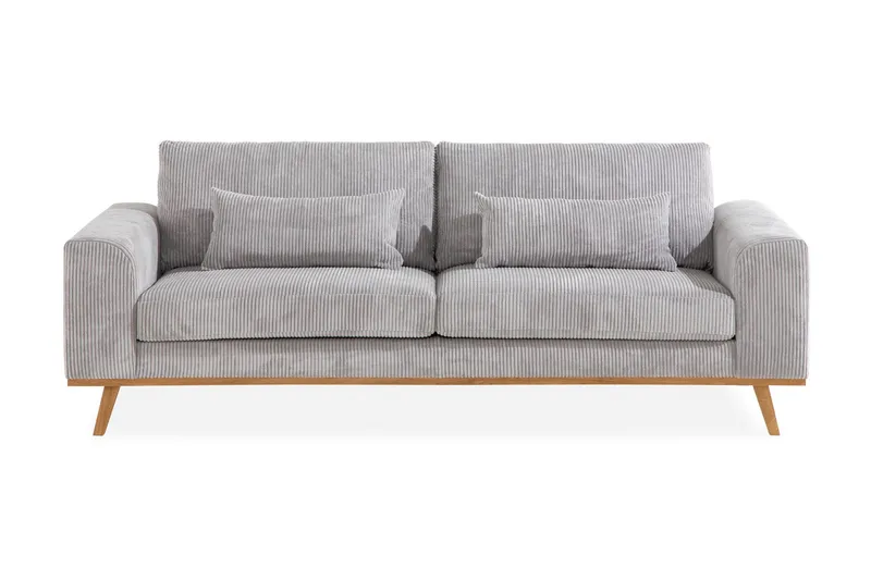 Copenhagen 3-sits Manchestersoffa - Ljusgrå (Art.nr 594950) — Scandinavian Choice