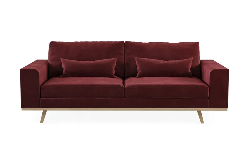Copenhagen 3-sits Sammetssoffa - Lila (Art.nr 1704938) — Scandinavian Choice