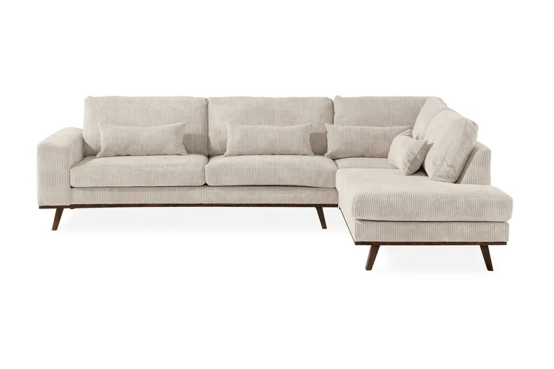 Copenhagen 4-sits Högervänd L-formad Schäslongsoffa i Manchester - Beige (Art.nr 1704853) — Scandinavian Choice
