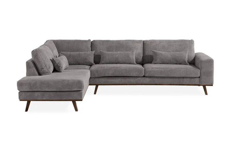 Copenhagen 4-sits Vänstervänd L-formad Schäslongsoffa i Manchester - Mörkgrå (Art.nr 1704994) — Scandinavian Choice