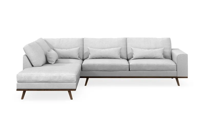 Copenhagen 4-sits Vänstervänd L-formad Schäslongsoffa i Tyg - Ljusgrå (Art.nr 1704827) — Scandinavian Choice