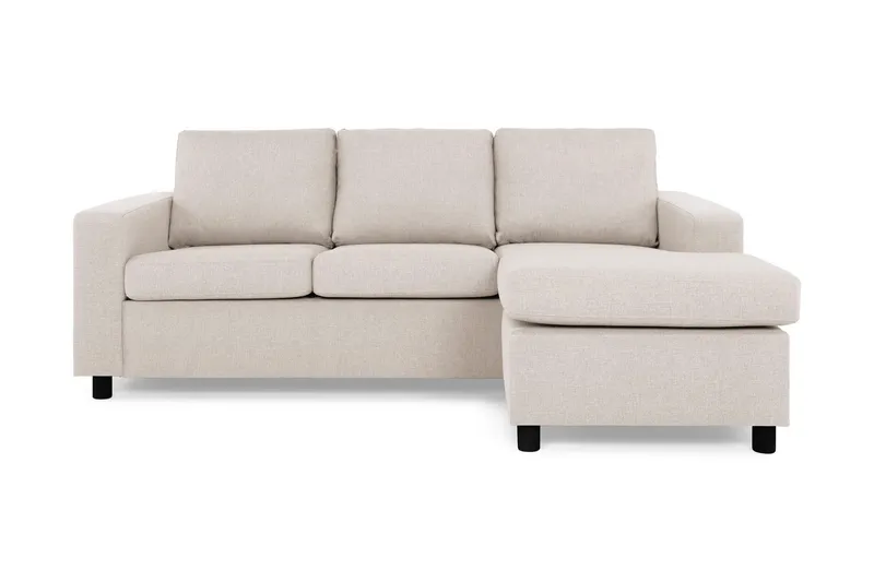 Crazy 3-sits Vändbar L-formad Divansoffa i Tyg - Beige (Art.nr 139380) — Beige