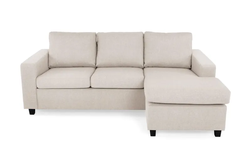 Crazy 3-sits Vändbar L-formad Divansoffa i Tyg - Beige (Art.nr 155500) — Beige
