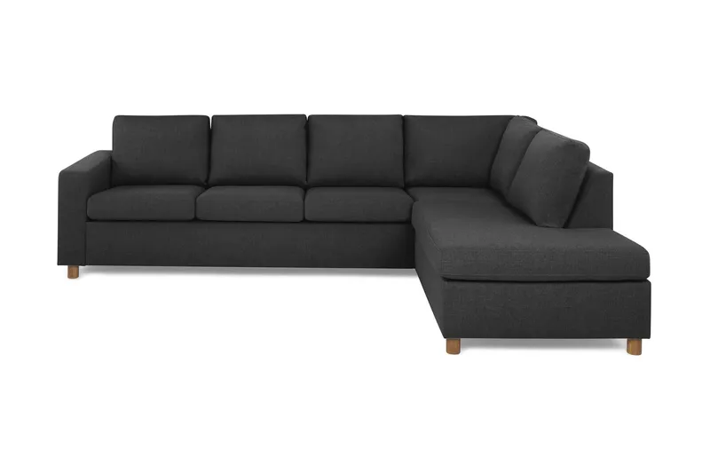 Crazy 4-sits Högervänd L-formad Schäslongsoffa i Tyg - Antracit (Art.nr 139195) — Antracit