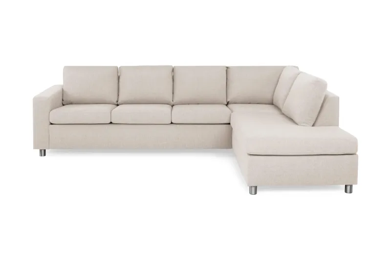 Crazy 4-sits Högervänd L-formad Schäslongsoffa i Tyg - Beige (Art.nr 139196) — Beige