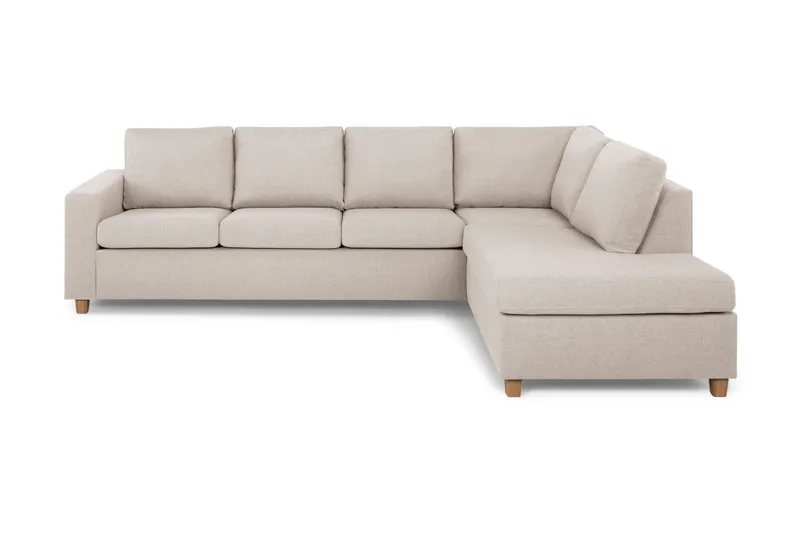 Crazy 4-sits Högervänd L-formad Schäslongsoffa i Tyg - Beige (Art.nr 155527) — Beige