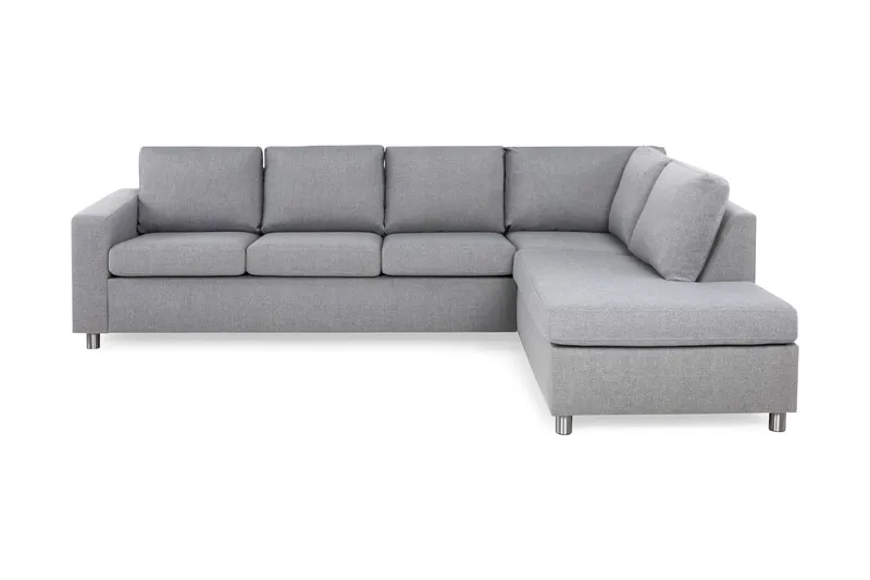 Crazy 4-sits Högervänd L-formad Schäslongsoffa i Tyg - Grå (Art.nr 139420) — Grå