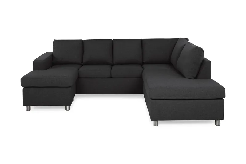 Crazy 4-sits Högervänd U-formad Large Soffa med Divan och Schäslong i Tyg - Antracit (Art.nr 139126) — Antracit