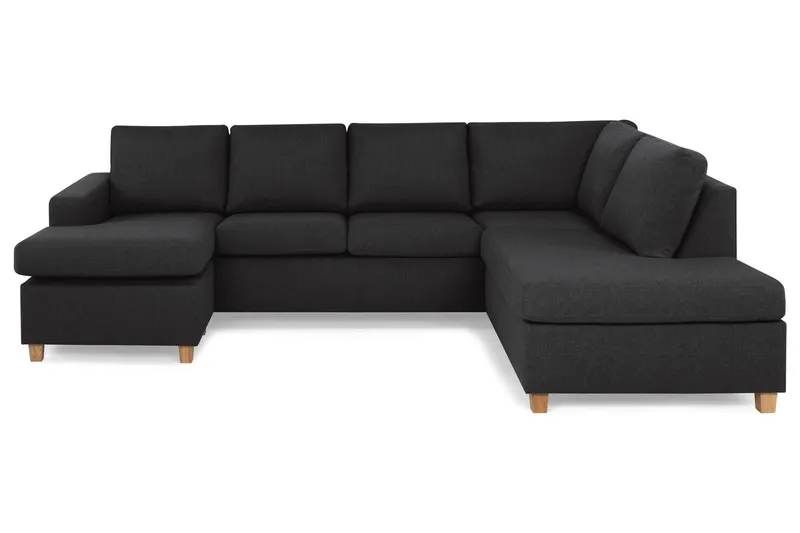 Crazy 4-sits Högervänd U-formad Large Soffa med Divan och Schäslong i Tyg - Antracit (Art.nr 155484) — Antracit