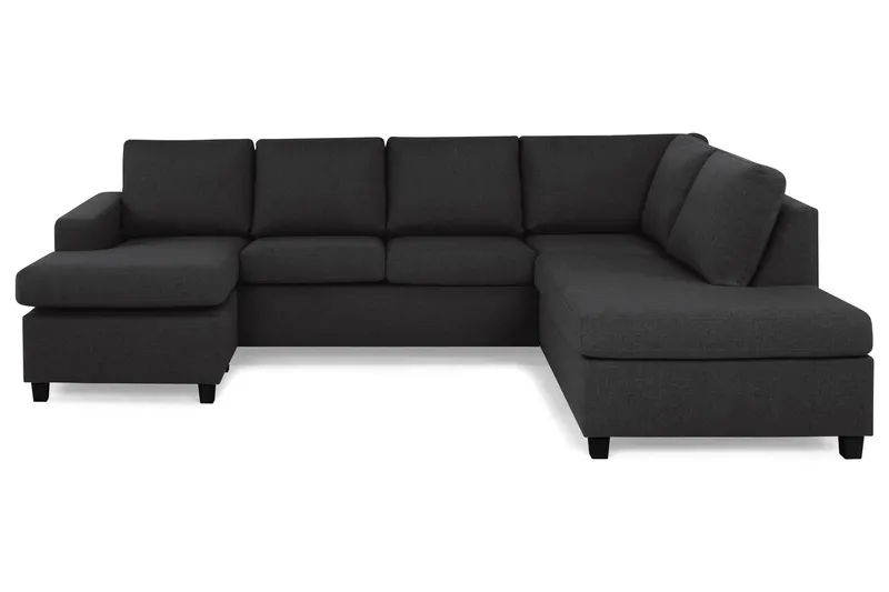 Crazy 4-sits Högervänd U-formad Large Soffa med Divan och Schäslong i Tyg - Antracit (Art.nr 155485) — Antracit