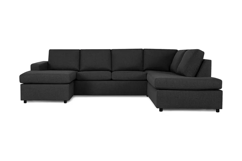 Crazy 4-sits Högervänd U-formad Large Soffa med Divan och Schäslong i Tyg - Antracit (Art.nr 1792047) — Antracit