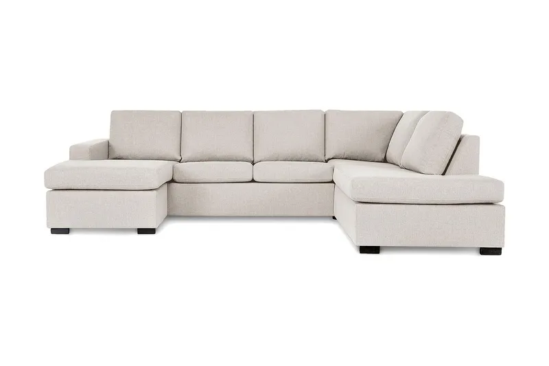 Crazy 4-sits Högervänd U-formad Large Soffa med Divan och Schäslong i Tyg - Beige (Art.nr 1792151) — Beige