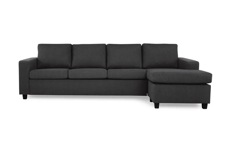 Crazy 4-sits Vändbar L-formad Divansoffa i Tyg - Antracit (Art.nr 155443) — Antracit