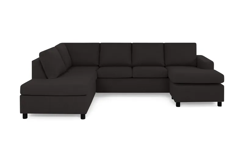Crazy 4-sits Vänstervänd U-formad Large Soffa med Divan och Schäslong i Tyg - Antracit (Art.nr 139398) — Antracit