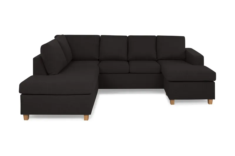 Crazy 4-sits Vänstervänd U-formad Large Soffa med Divan och Schäslong i Tyg - Antracit (Art.nr 155486) — Antracit