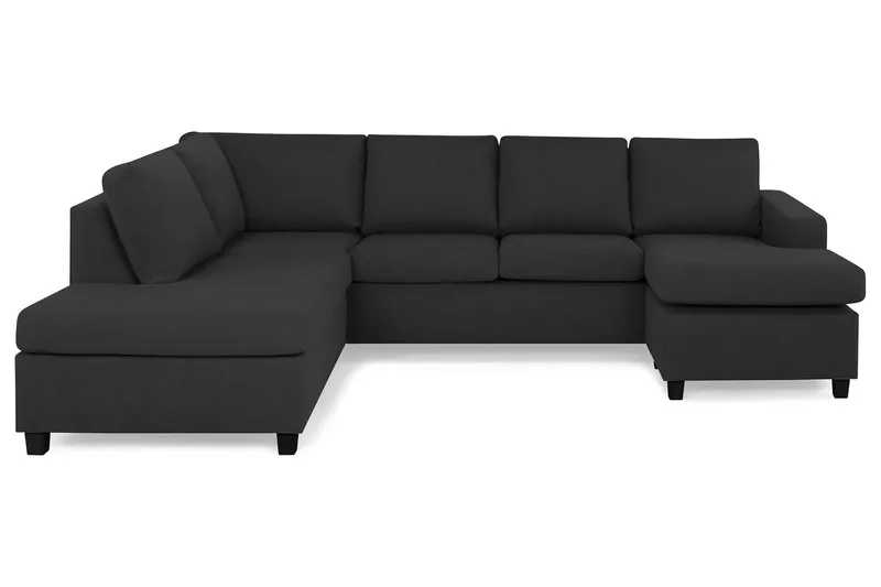 Crazy 4-sits Vänstervänd U-formad Large Soffa med Divan och Schäslong i Tyg - Antracit (Art.nr 155608) — Antracit