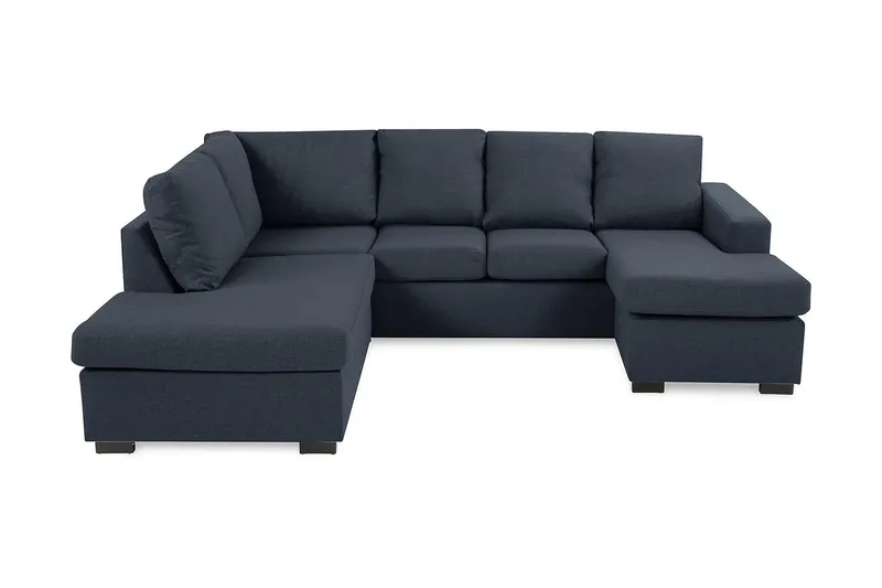 Crazy 4-sits Vänstervänd U-formad Large Soffa med Divan och Schäslong i Tyg - Blå (Art.nr 1792270) — Blå
