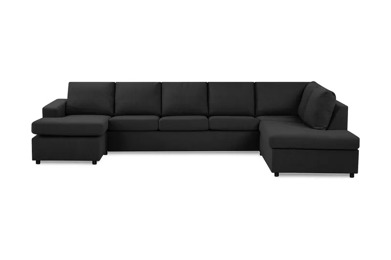 Crazy 5-sits Högervänd U-formad X-Large Soffa med Divan och Schäslong i Tyg - Antracit (Art.nr 1791113) — Basic Home