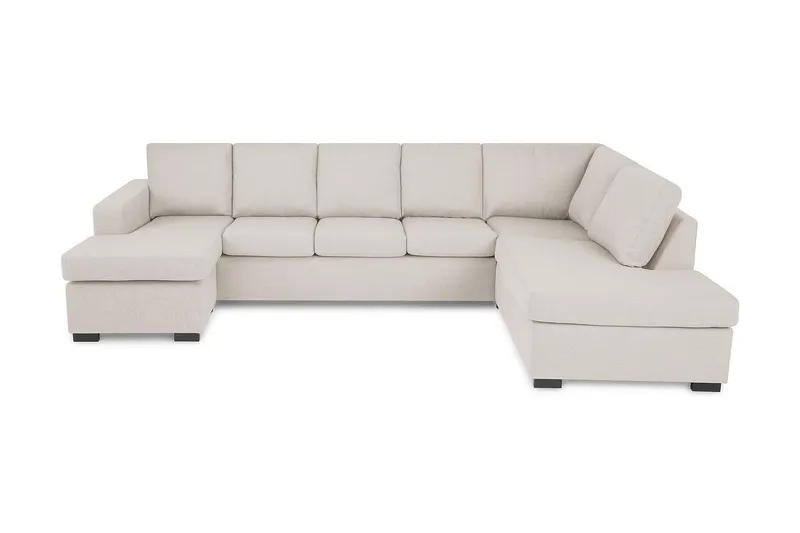 Crazy 5-sits Högervänd U-formad X-Large Soffa med Divan och Schäslong i Tyg - Beige (Art.nr 1792198) — Beige