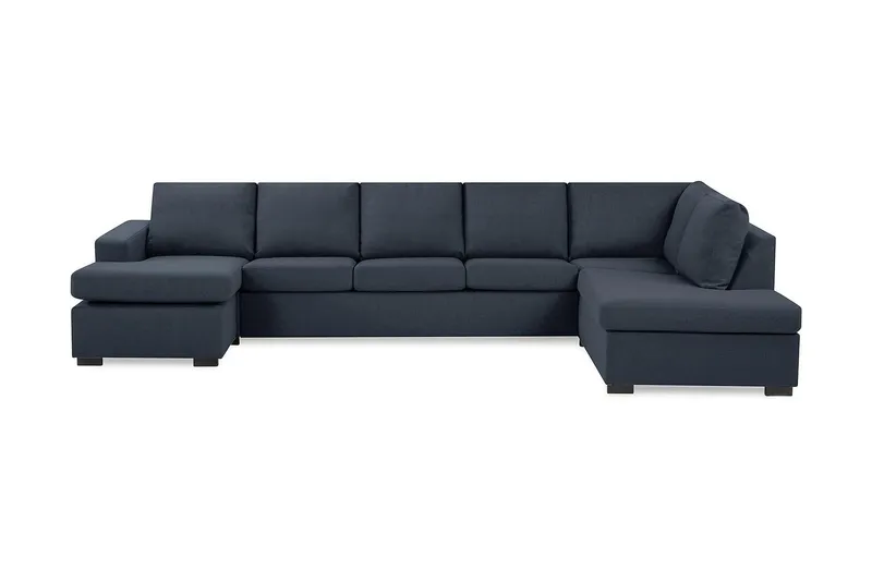 Crazy 5-sits Högervänd U-formad X-Large Soffa med Divan och Schäslong i Tyg - Blå (Art.nr 1792247) — Blå