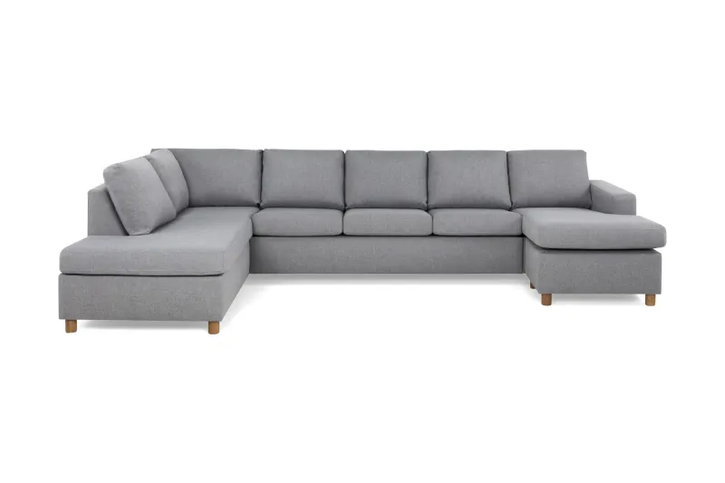 Crazy 5-sits Vänstervänd U-formad X-Large Soffa med Divan och Schäslong i Tyg - Grå (Art.nr 139282) — Grå
