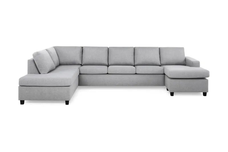 Crazy 5-sits Vänstervänd U-formad X-Large Soffa med Divan och Schäslong i Tyg - Grå (Art.nr 155680) — Grå