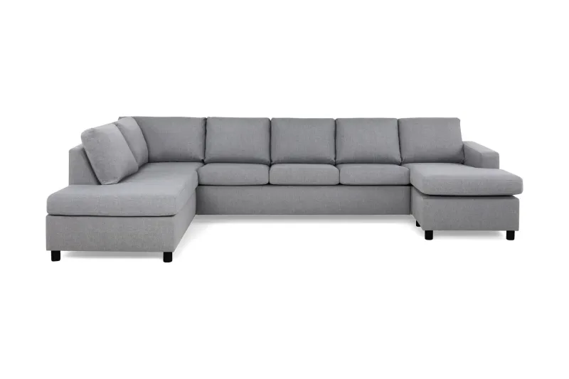 Crazy 5-sits Vänstervänd U-formad X-Large Soffa med Divan och Schäslong i Tyg - Grå (Art.nr 139060) — Grå