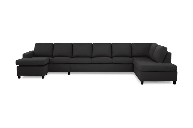 Crazy 6-sits Högervänd U-formad XX-Large Soffa med Divan och Schäslong i Tyg - Antracit (Art.nr 139537) — Antracit