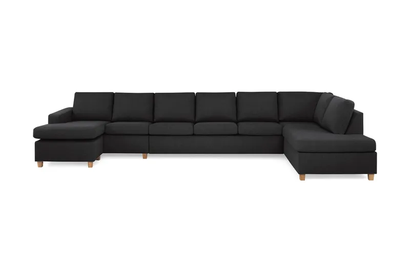 Crazy 6-sits Högervänd U-formad XX-Large Soffa med Divan och Schäslong i Tyg - Antracit (Art.nr 155478) — Antracit