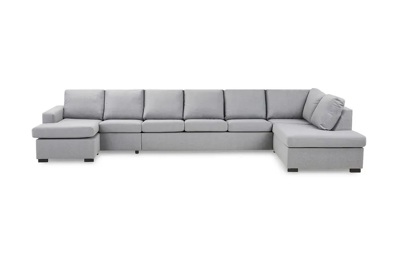 Crazy 6-sits Högervänd U-formad XX-Large Soffa med Divan och Schäslong i Tyg - Grå (Art.nr 1792205) — Grå