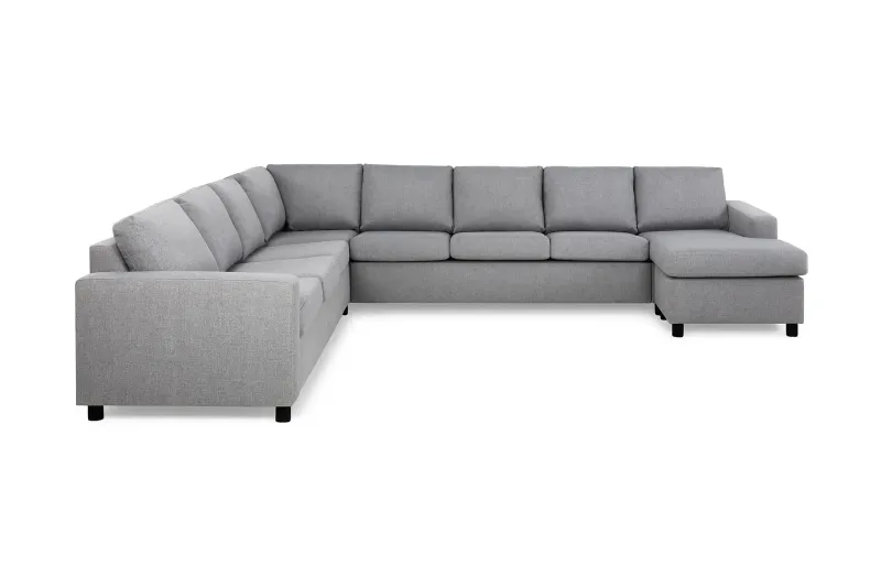 Crazy 7-sits Högervänd U-formad XX-Large Hörnsoffa med divan i Tyg - Grå (Art.nr 139039) — Grå