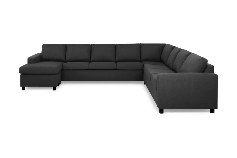 Crazy 7-sits Vändbar U-formad XX-Large Hörnsoffa med divan i Tyg - Mörkgrå / Antracit (Art.nr 139480) — Mörkgrå / Antracit