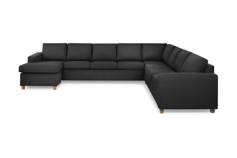 Crazy 7-sits Vändbar U-formad XX-Large Hörnsoffa med divan i Tyg - Mörkgrå / Antracit (Art.nr 155460) — Mörkgrå / Antracit