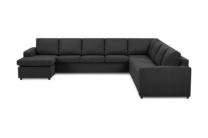 Crazy 7-sits Vändbar U-formad XX-Large Hörnsoffa med divan i Tyg - Mörkgrå / Antracit (Art.nr 46576) — Mörkgrå / Antracit