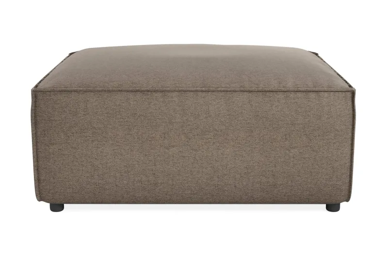 Cubo 1-sits Rektangulär Fotpallsmodul i Tyg 80 cm bred - Grå — Andrarum