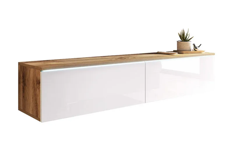 Cuguen Tv-skåp 140 cm - Vit/Natur — Concept 55