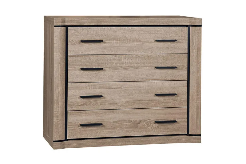 Dallas Skänk 107x43,5x91 cm LED-belysning - Beige/Grå — Beige/Grå