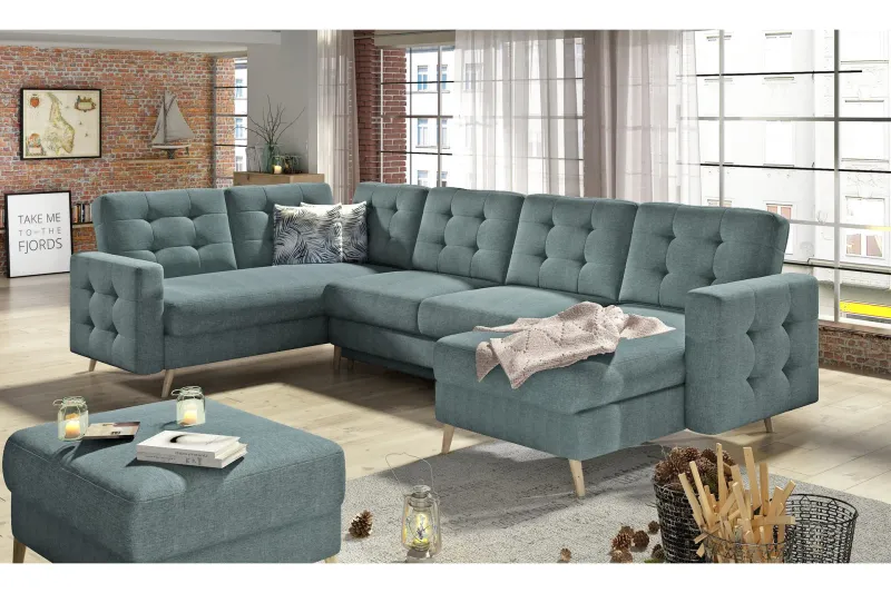Deadra Bäddsoffa med Dubbeldivan - Grön (Art.nr 694977) — Grön