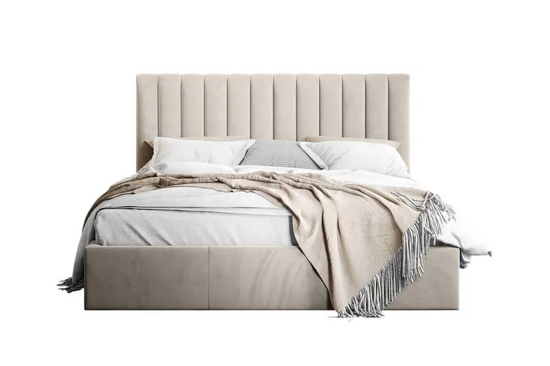 Derry Sängram med Förvaring 180x200 cm - Beige / Ljus — Beige / Ljus