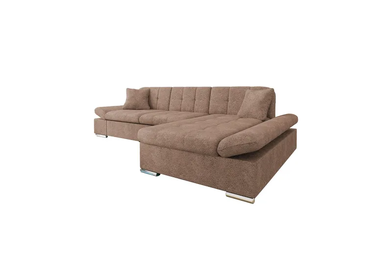 Djerra Bäddsoffa med Schäslong 3-sits i Bouclé - Rosa (Art.nr 3079779) — Rosa