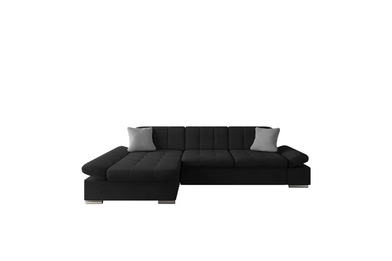 Djerra Soffa med Divan 3-sits - Svart/Grå (Art.nr 3068837) — Svart/Grå