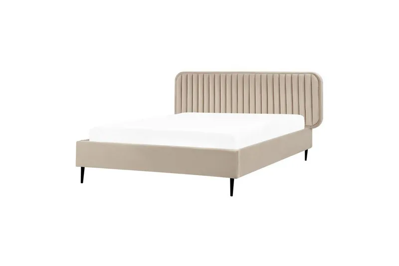 Dubbelsäng Brin med lamellram Taupe-Svart, 140x200 cm - Taupe-Svart, 140x200 cm — Taupe-Svart, 140x200 cm