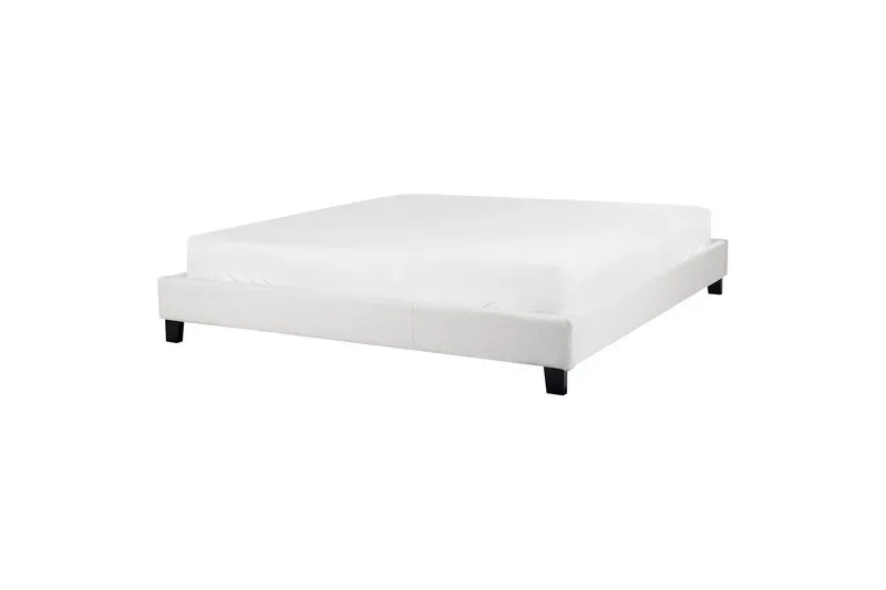 Dubbelsäng Roanne med lamellram Grå-Mörkt Trä, 180x200 cm, Polyester - Grå-Mörkt Trä, 180x200 cm, Polyester — Grå-Mörkt Trä, 180x200 cm, Polyester