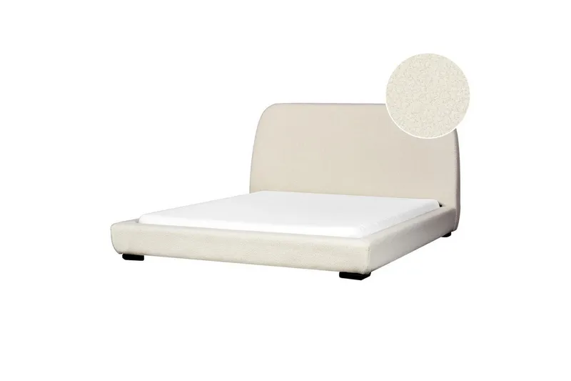 Dubbelsäng Roisel med lamellram 160x200, Bouclé - 160x200, Bouclé — 160x200, Bouclé
