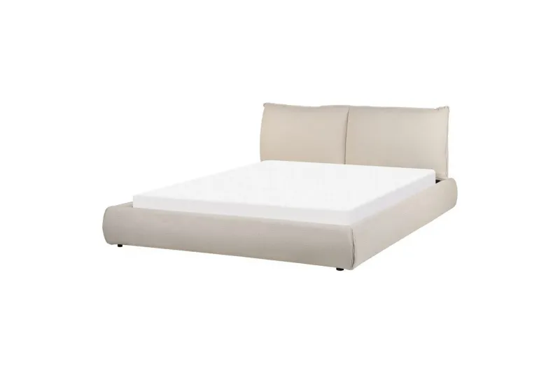 Dubbelsäng Vinay med lamellram Beige, 160x200 cm - Beige, 160x200 cm — Beige, 160x200 cm