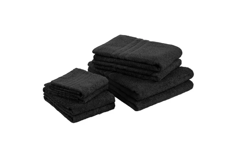 Duschhandduk Basic Frotté 65 x 130 cm - Svart — Svart