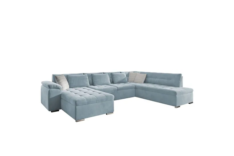 Dynir Soffa med Divan och Schäslong 4-sits - Blå/Beige (Art.nr 3068843) — Blå/Beige