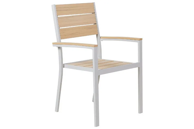 Edmundston Karmstol Utomhus - Beige/Vit — Beige/Vit